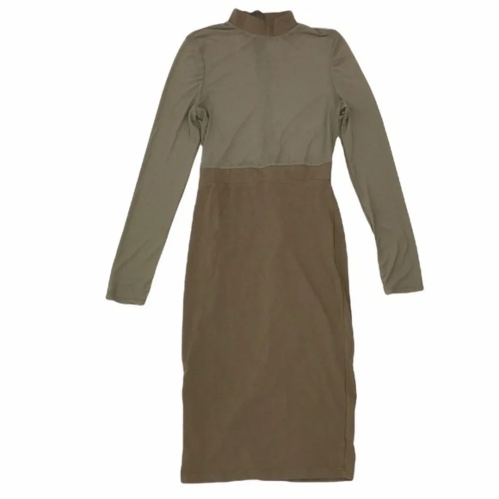 Long Sleeve Sheer Bodycon Dress - Picture 2 of 9